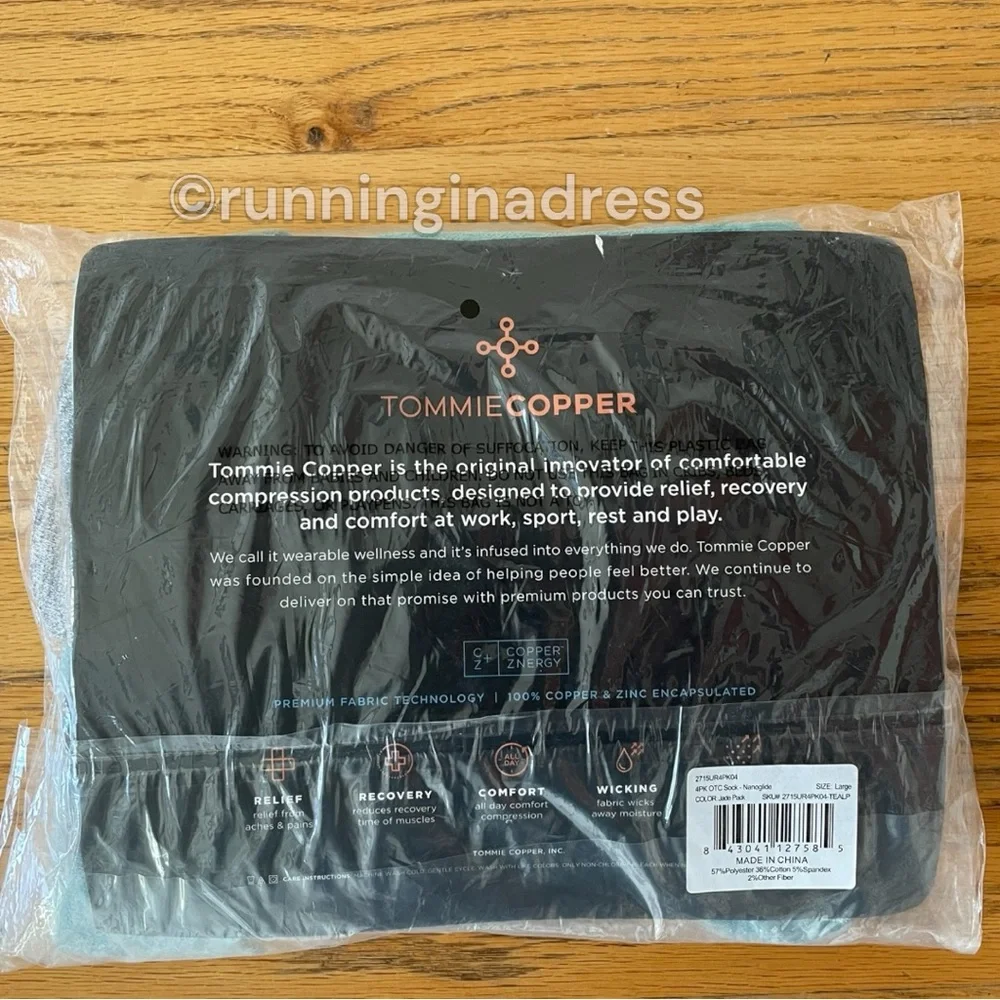 Tommie Copper 4pk Compression Socks Large Over the Calf UltraGuard NIB